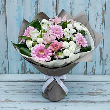 Букет цветов из:  Герберы, Альстромерии и Хризантемы в Екатеринбурге