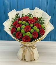 Букет цветов из:  Розы и Хризантемы в Екатеринбурге