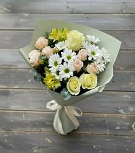 Букет цветов из:  Альстромерии, Розы и Хризантемы в Екатеринбурге
