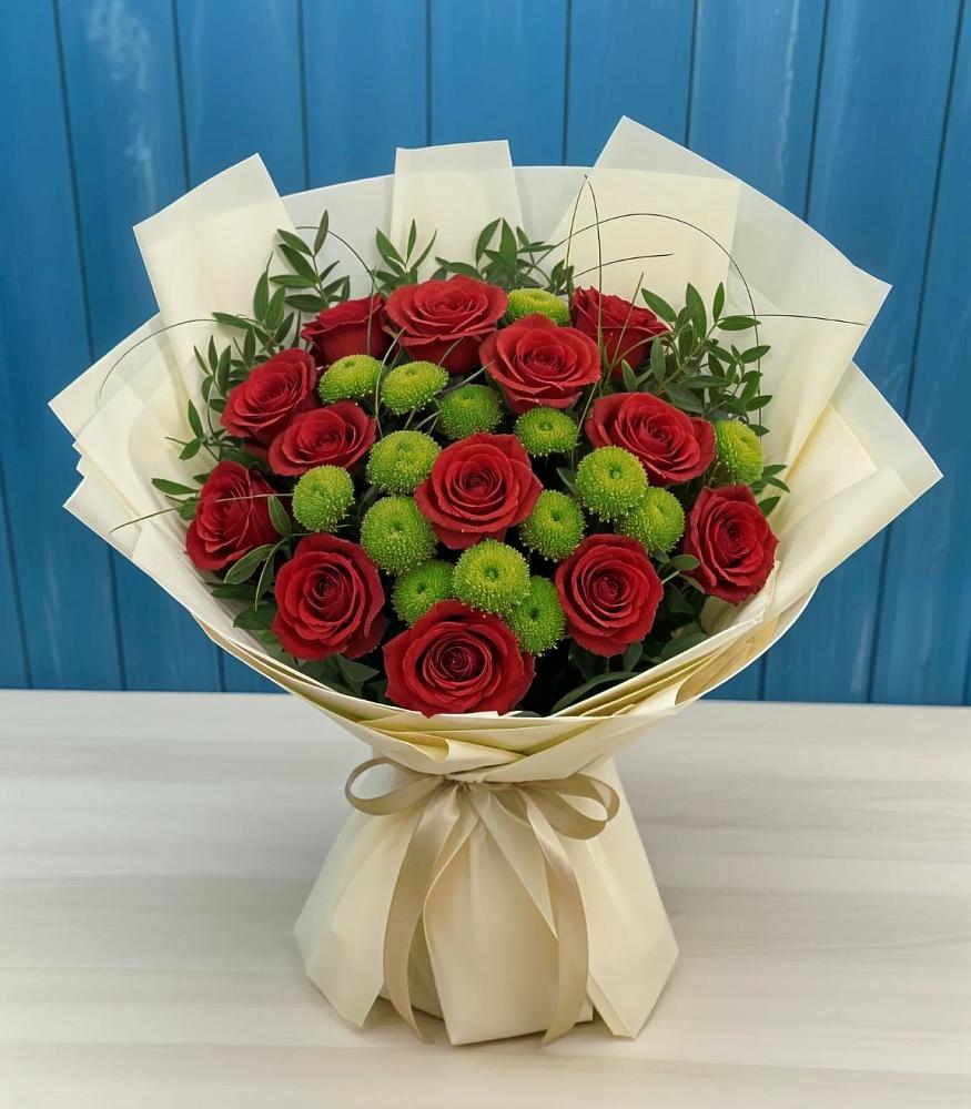 Букет цветов из: Розы и Хризантемы в Екатеринбурге